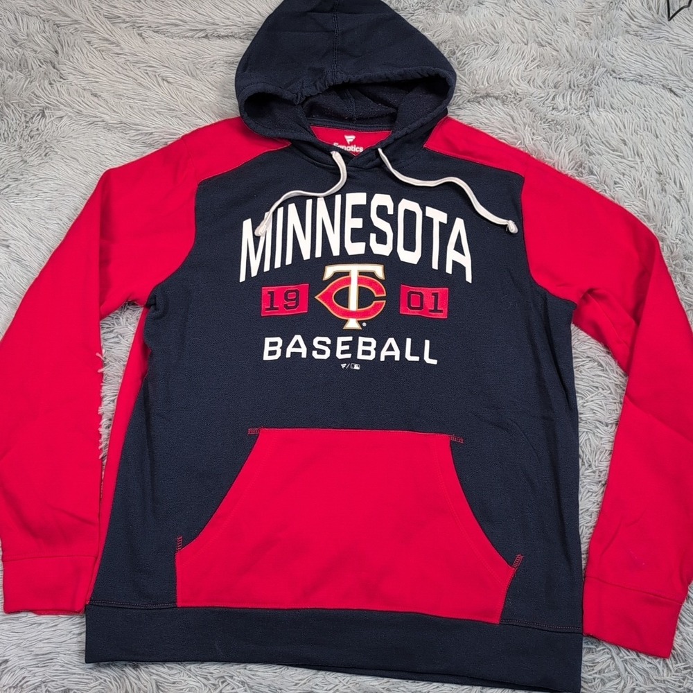 Minnesota Twins Sweatshirt Mens XL Red Hoodie Baseball MLB Soft Pocket Fanatics